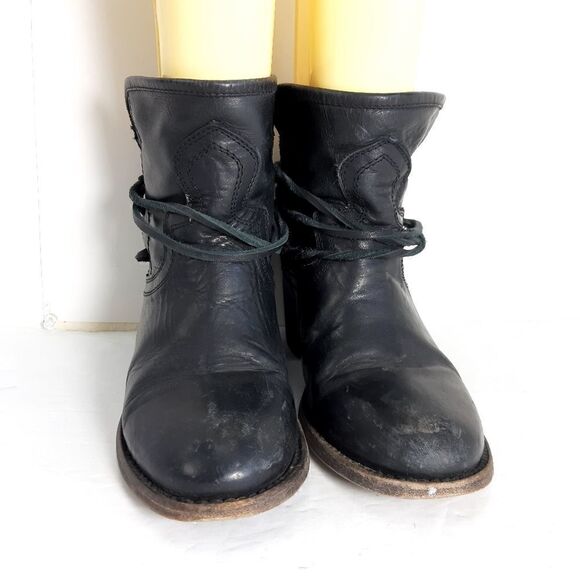 FREEBIRD by Steven Women's CASEY Black Leather Suede Ankle Boots Booties Size 8 - Picture 3 of 15